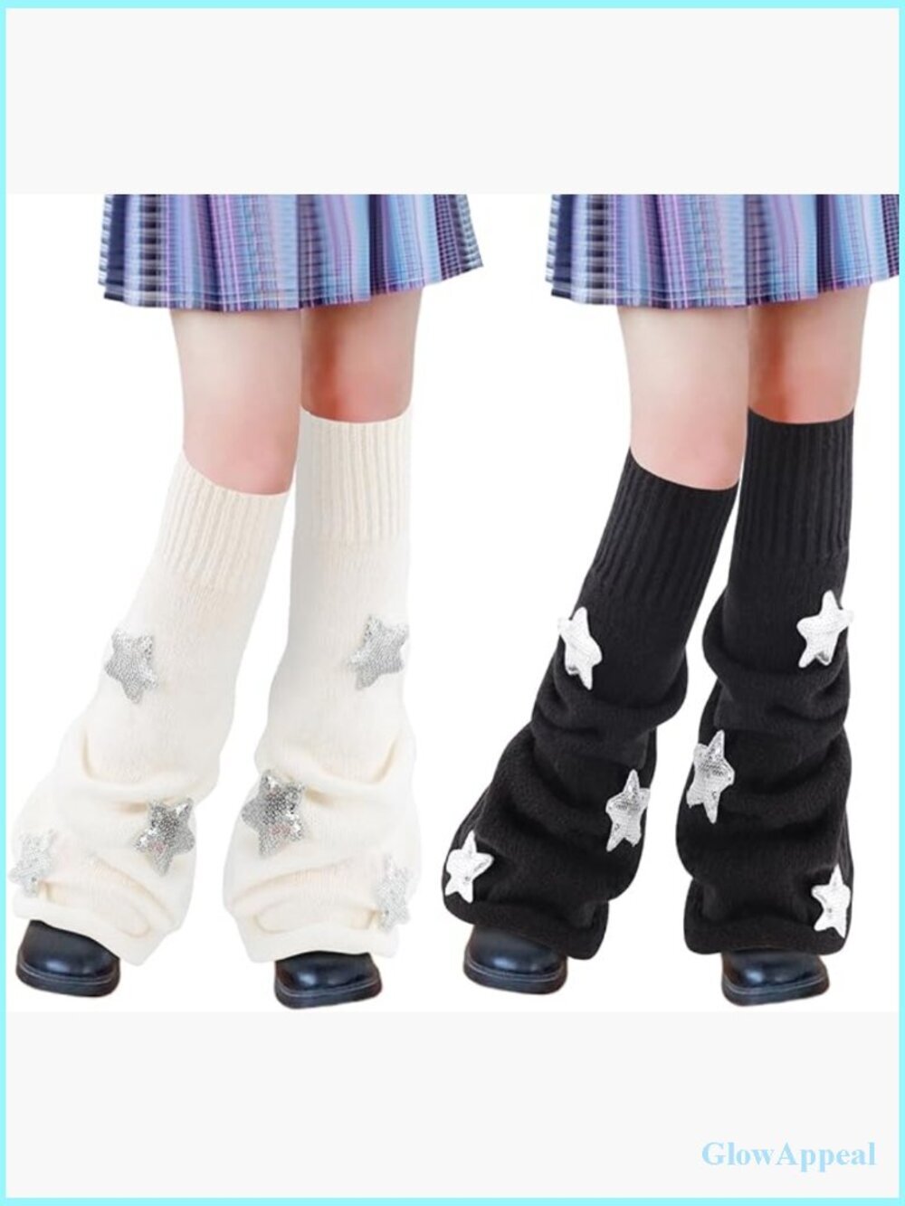 Leg Warmers Kawaii Cute Japanese Goth Emo Socks Slouchy Knit Flared Knee High